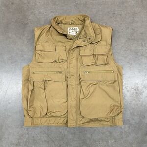 Vintage Cabela's Utility Fishing Hunting‎ Vest Tan XL
